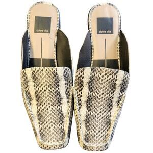 NEW Dolce Vita Belita mule in white snakeskin print  women size 8